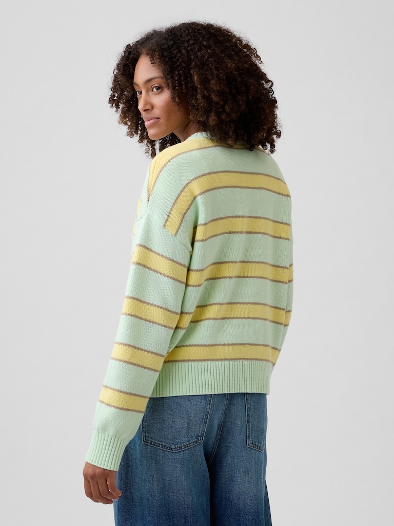 Relaxed Cotton Crewneck Sweater