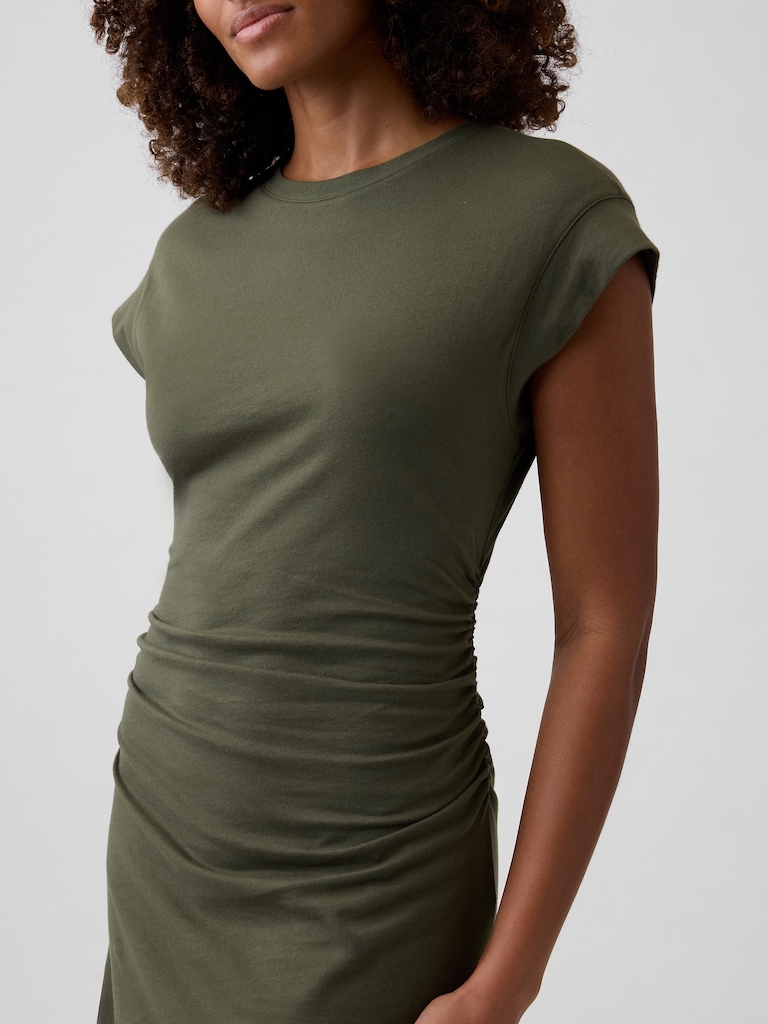 Ruched Jersey Mini Dress