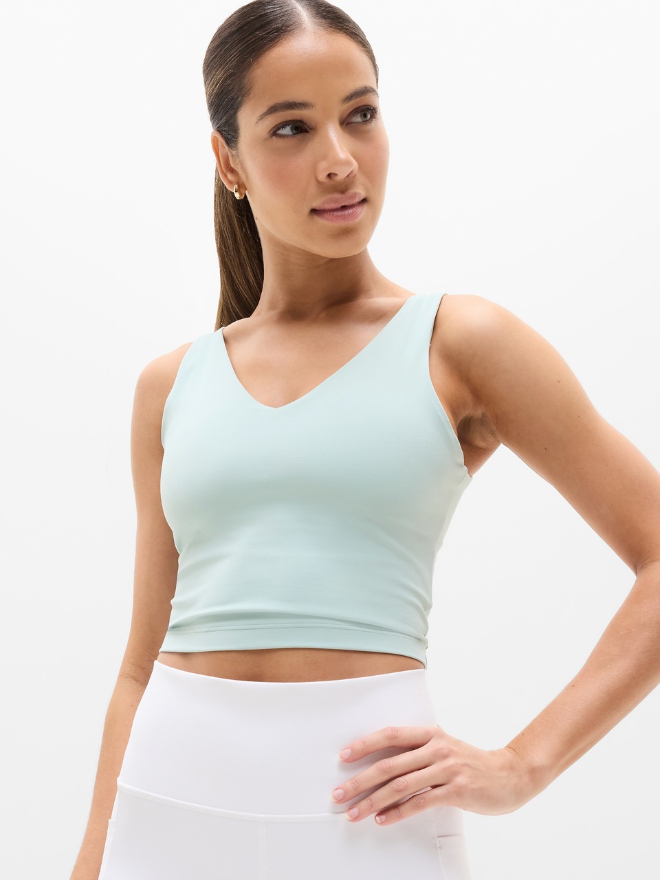 V-Neck Hardware One-Piece Swimsuit