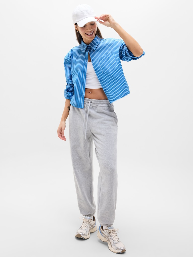 Midday Cropped Poplin Shirt