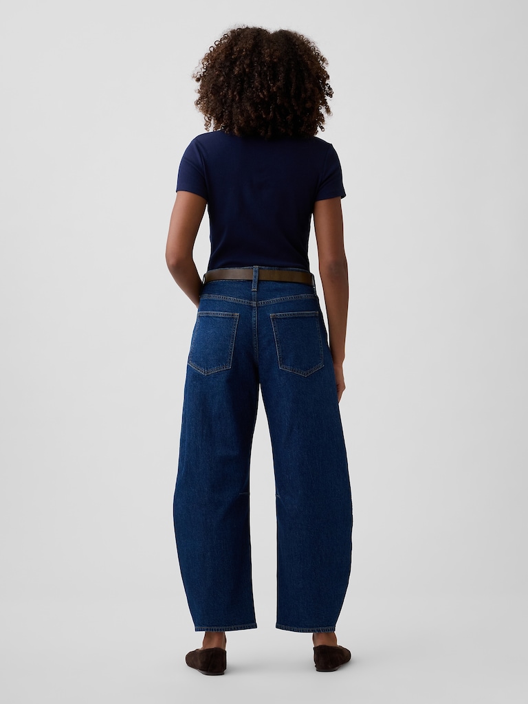 High Rise Barrel Jeans