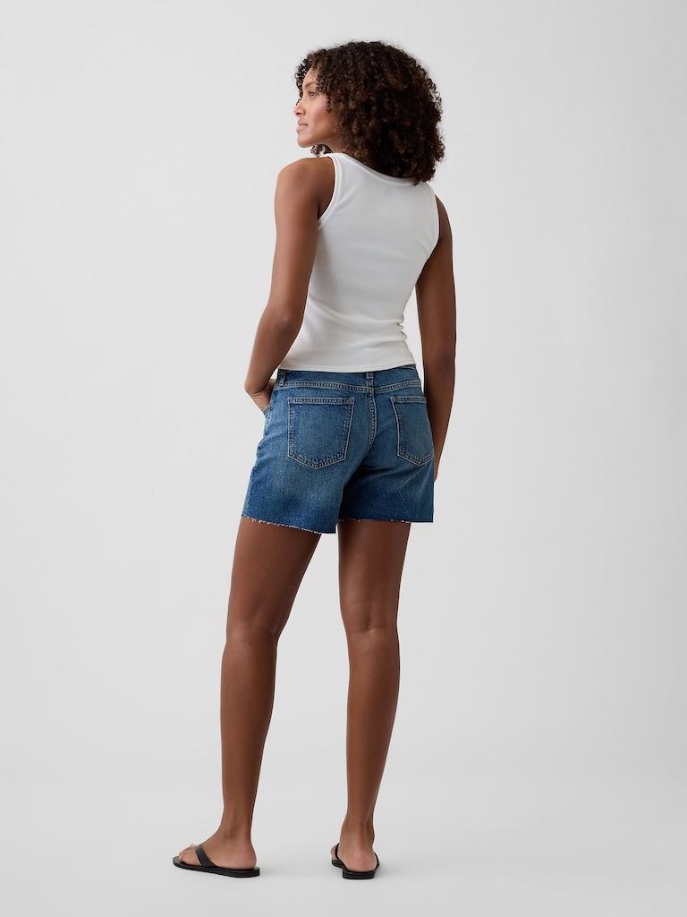 5" Mid Rise Soft Denim Shorts