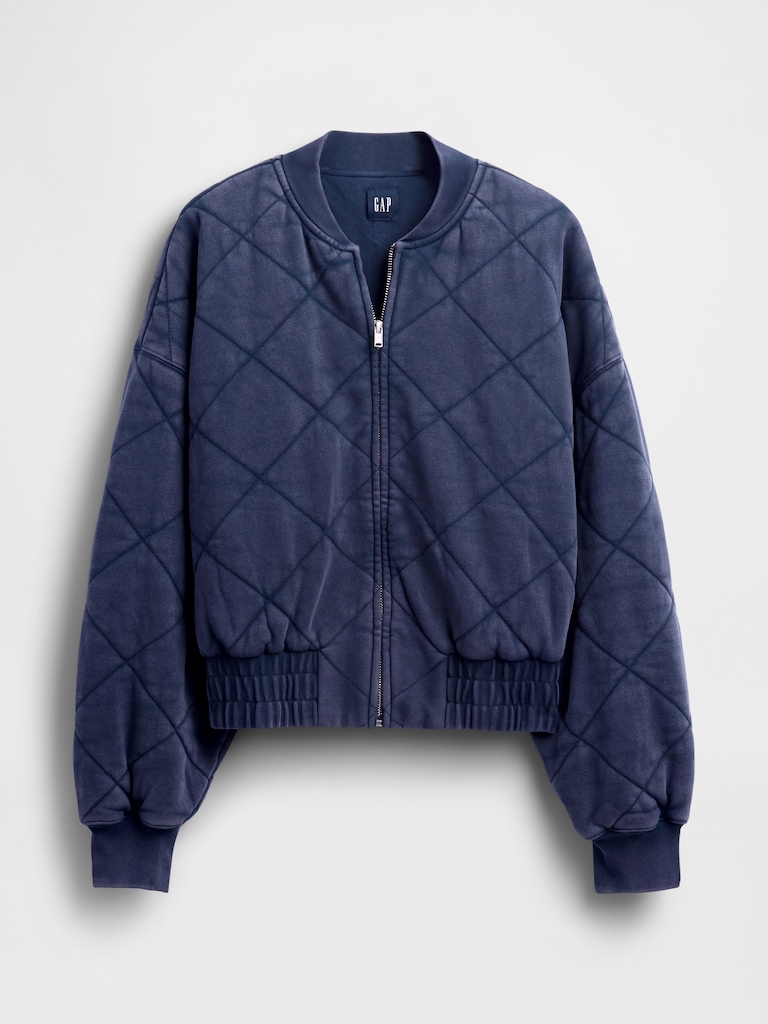 VintageSoft Quilted Bomber Jacket