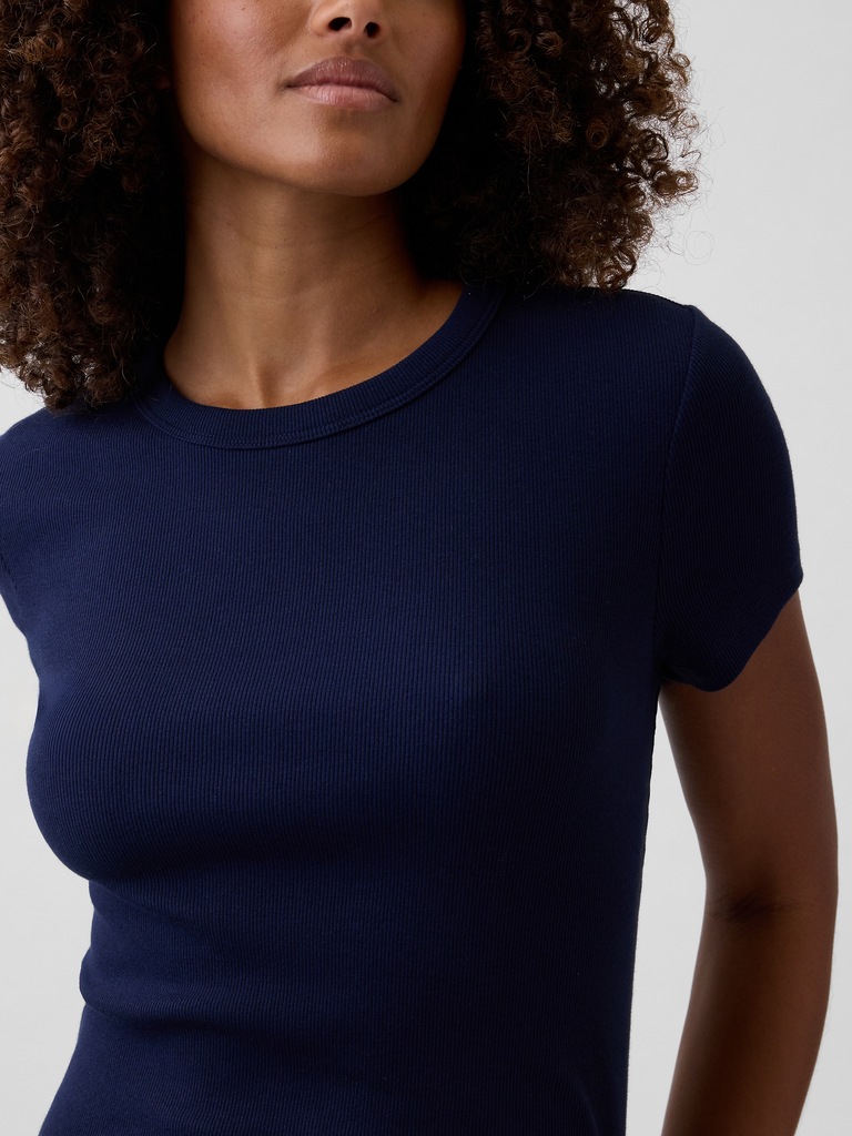 Essential Ribbed Crewneck T-Shirt