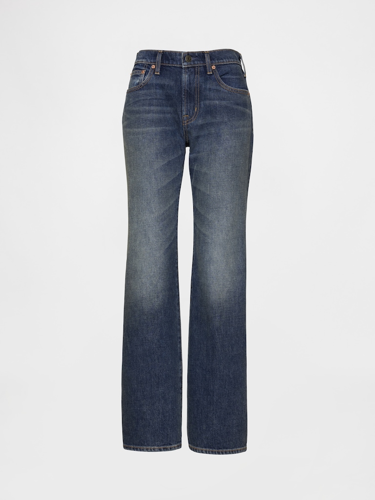 Mid Rise Rigid Relaxed Flare Jeans