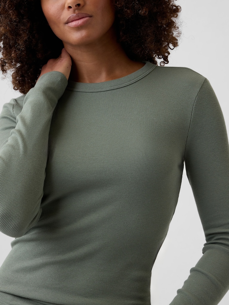 Essential Ribbed Crewneck T-Shirt