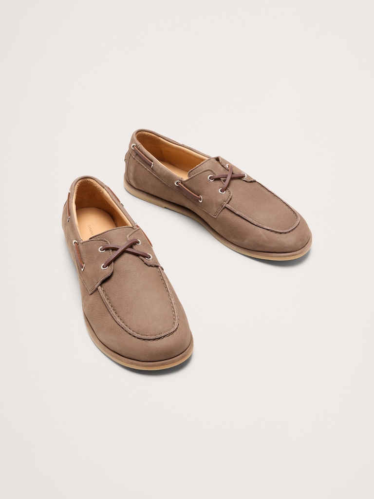 Italian Nubuck Leather Boat Shoe