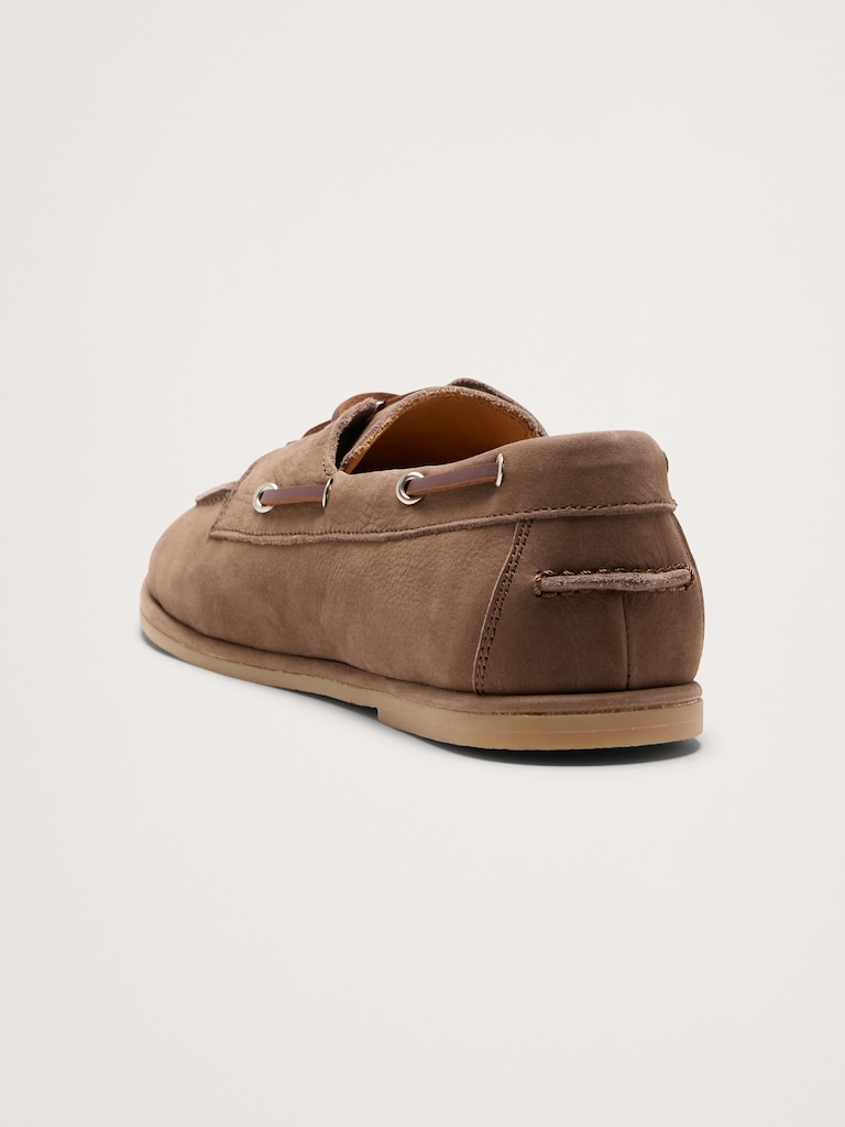Italian Nubuck Leather Boat Shoe