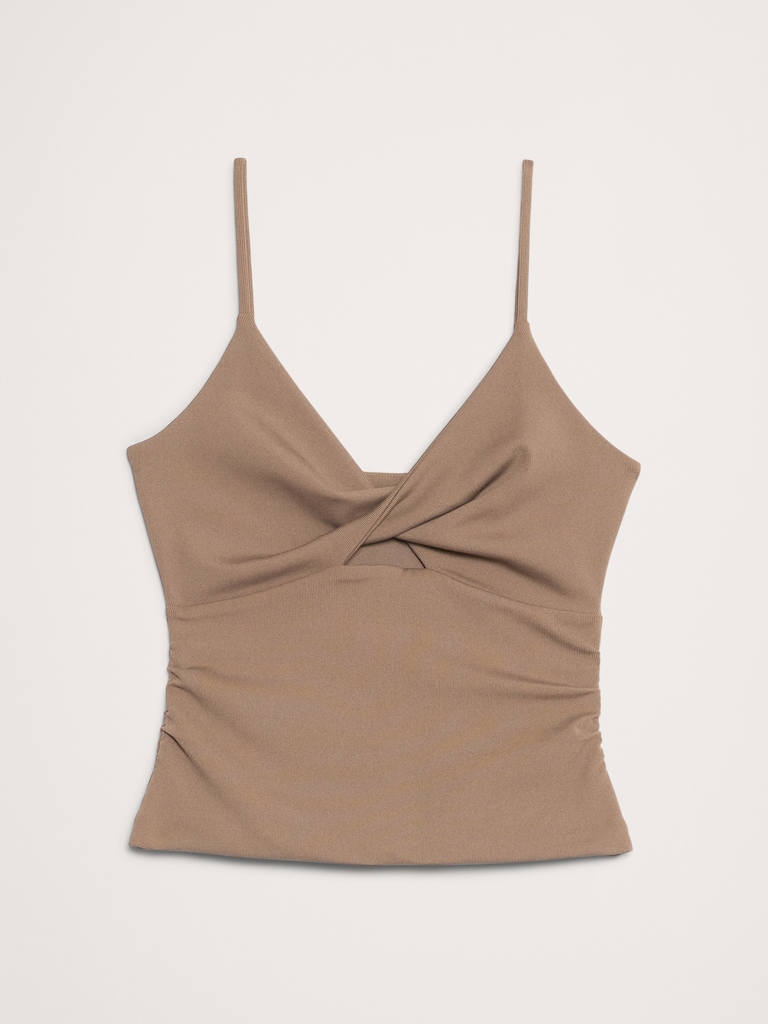 Sculpted-Stretch Twist-Front Tank