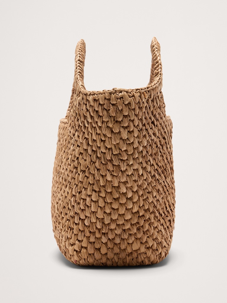 Sandy Raffia Handheld Tote by Hat Attack