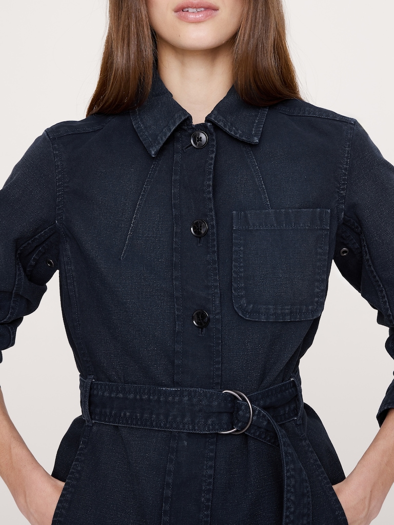 Cotton Canvas Shirt Jacket