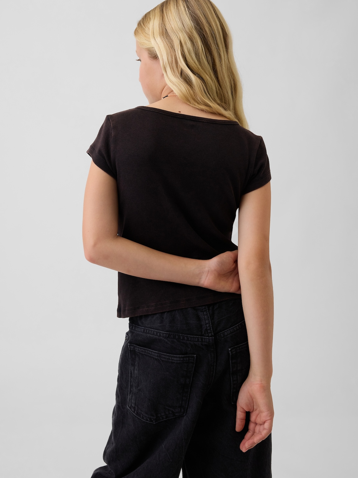 Kids Cap-Sleeve Fitted T-Shirt