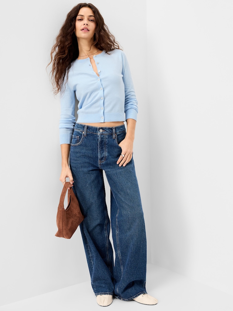 SoSoft Lite Cropped Crew-Neck Cardigan