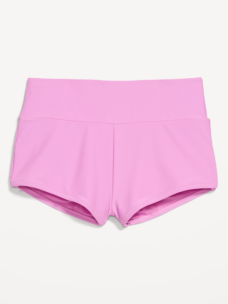 High-Waisted Retro Swim Bottoms