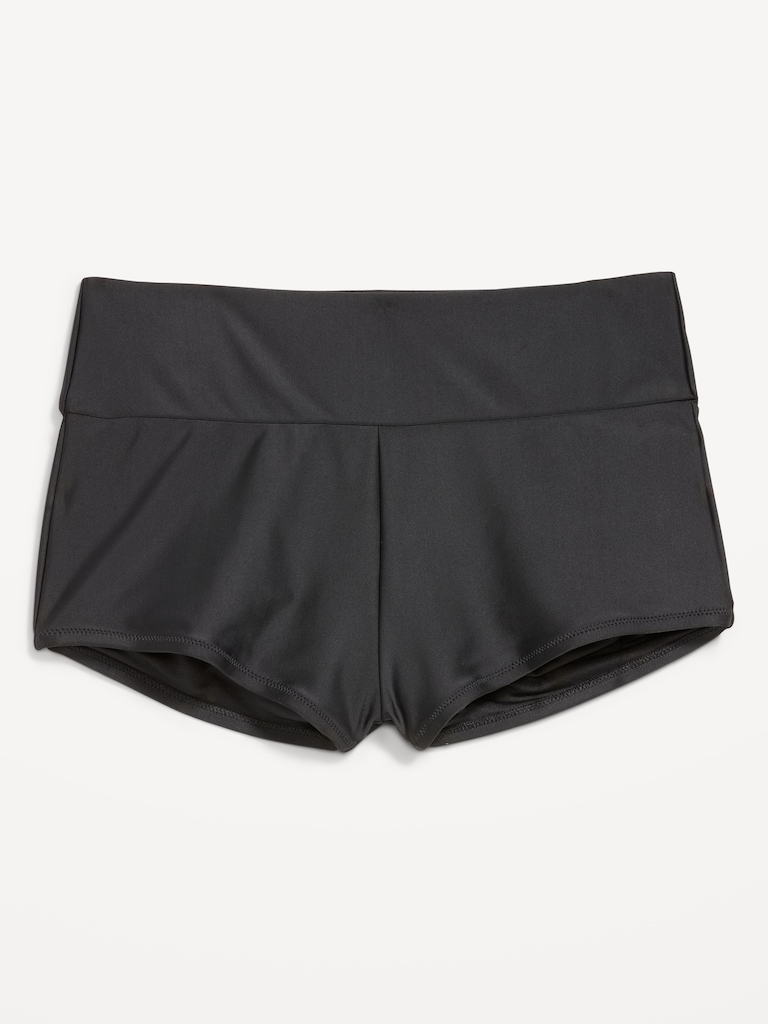 High-Waisted Retro Swim Bottoms