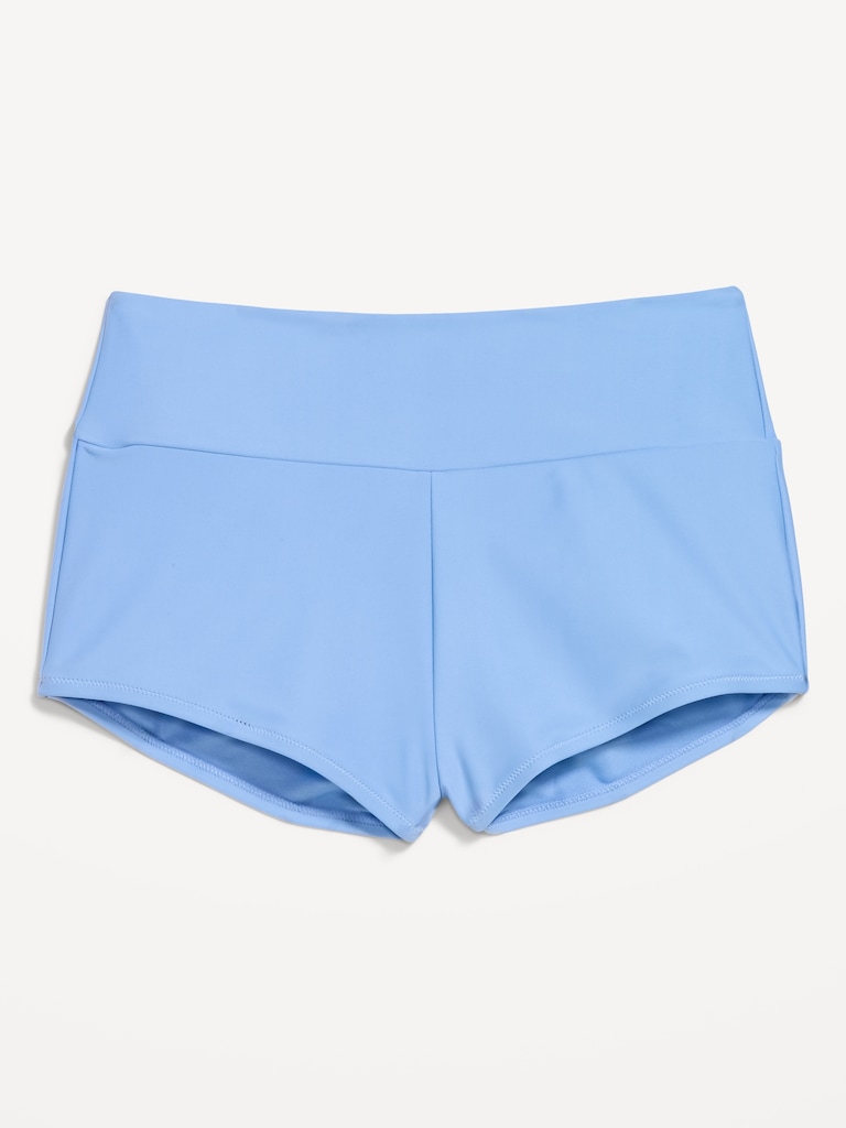 High-Waisted Retro Swim Bottoms