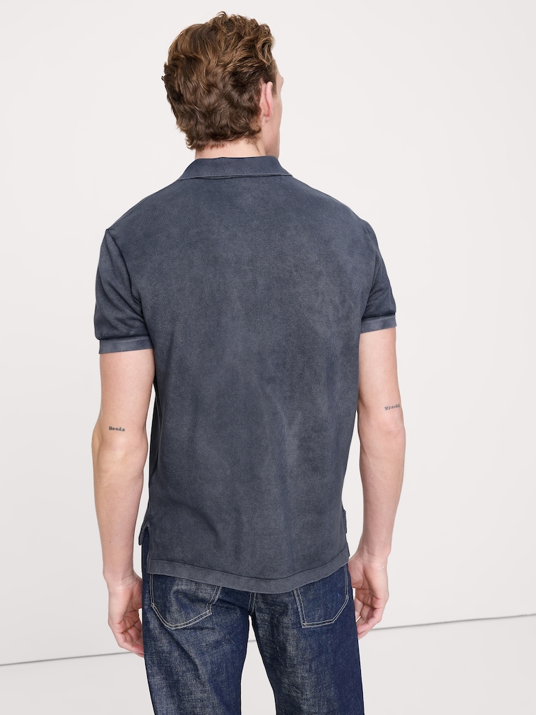 Sun-Washed Pique Polo