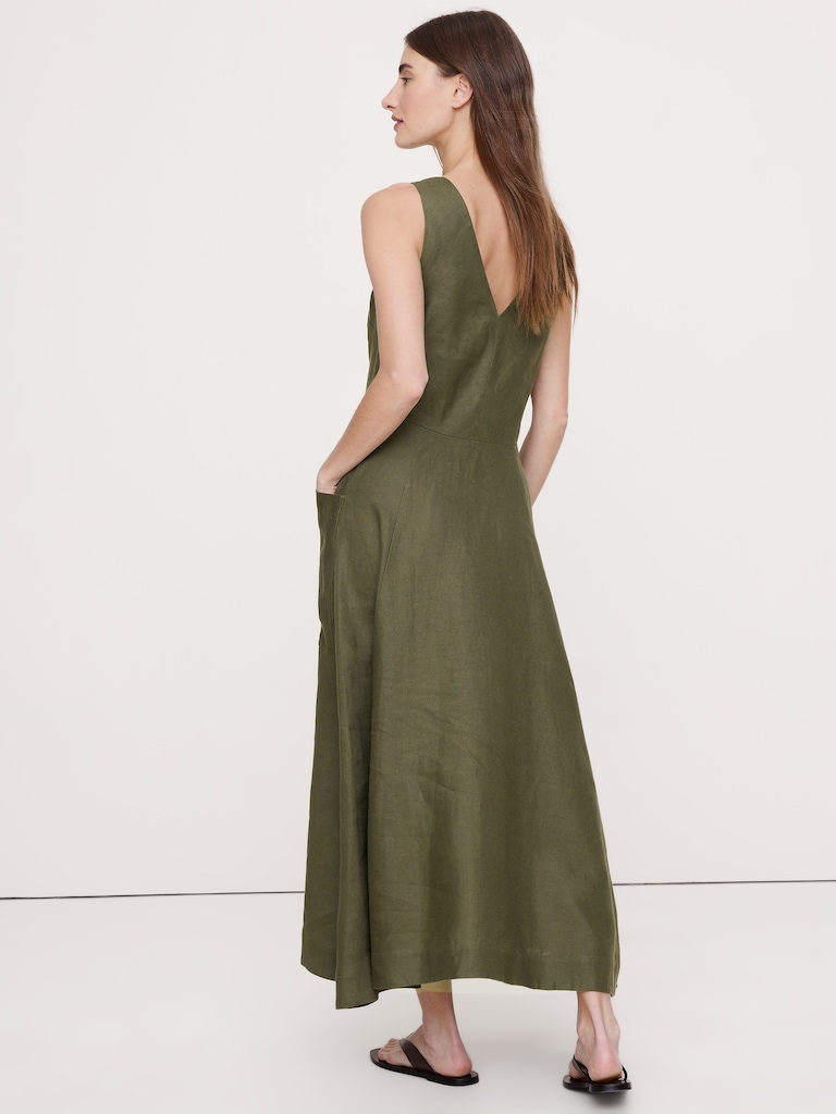Linen Pocket Maxi Dress