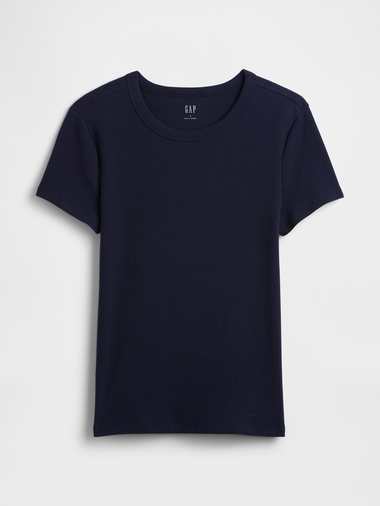 Essential Ribbed Crewneck T-Shirt