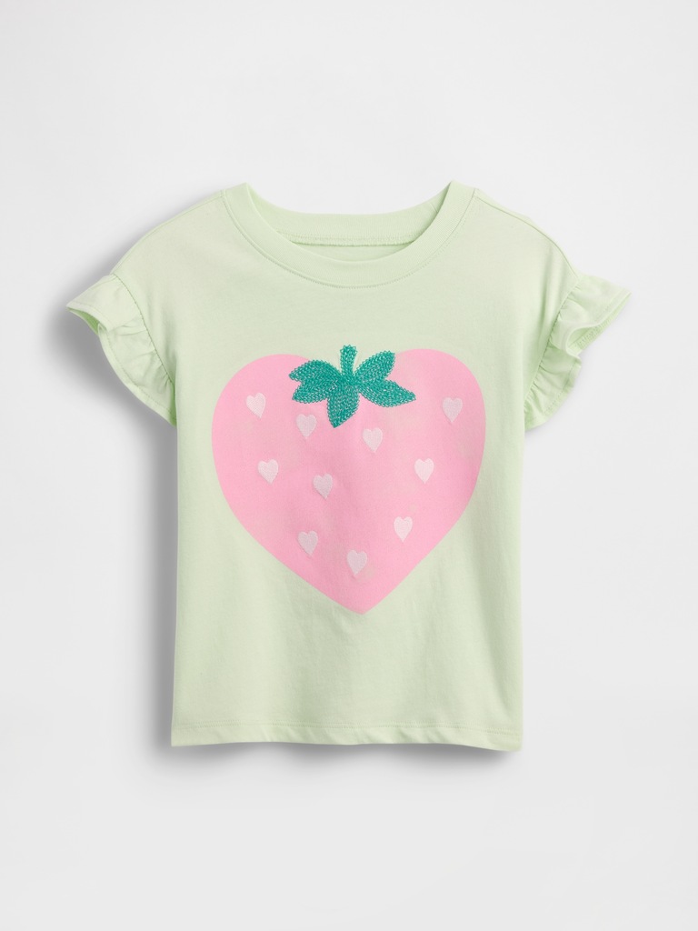 babyGap Ruffle 3D Graphic T-Shirt