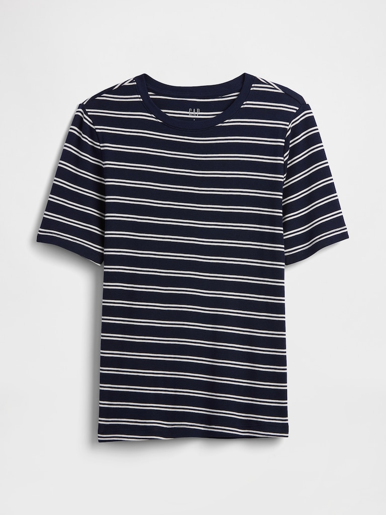 Modern Ribbed Crewneck T-Shirt