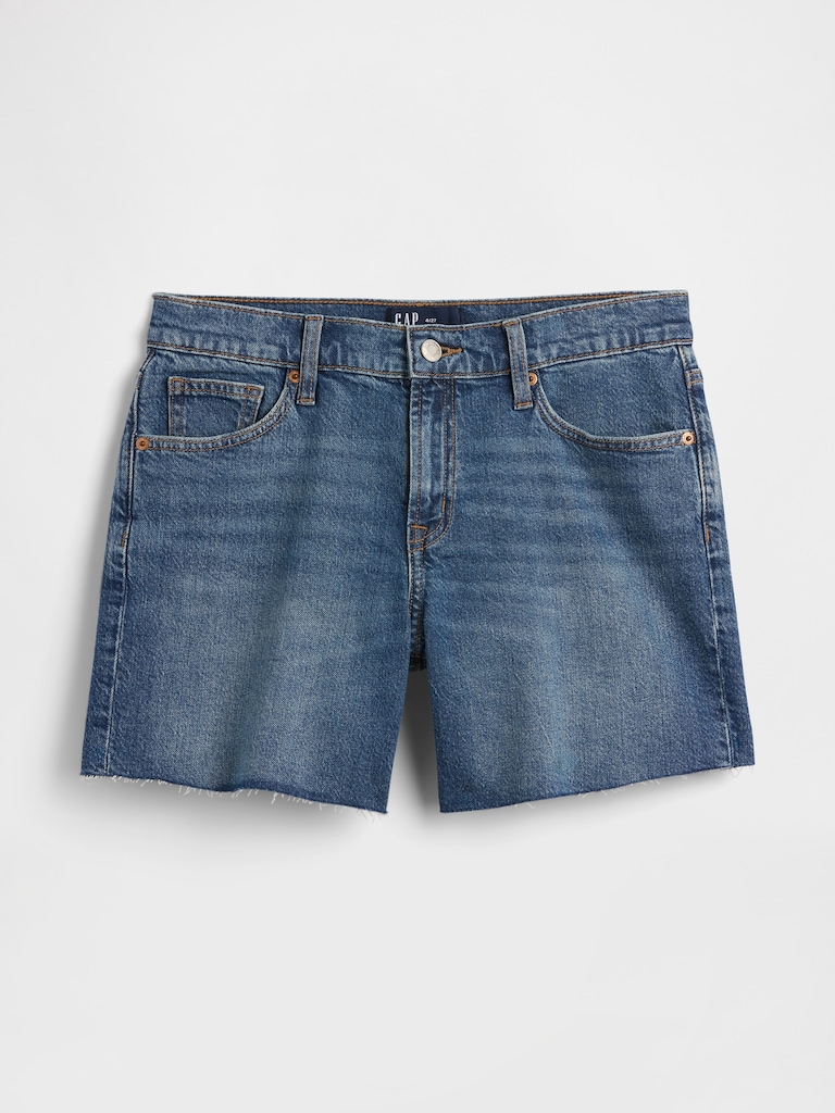 5" Mid Rise Soft Denim Shorts