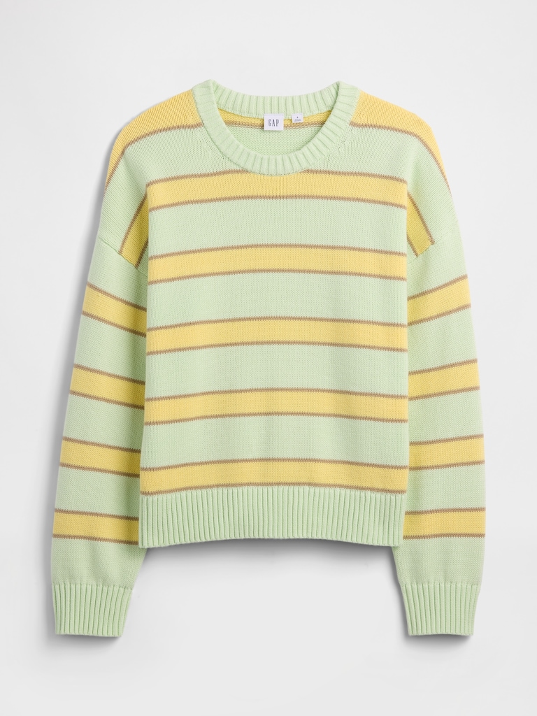 Relaxed Cotton Crewneck Sweater