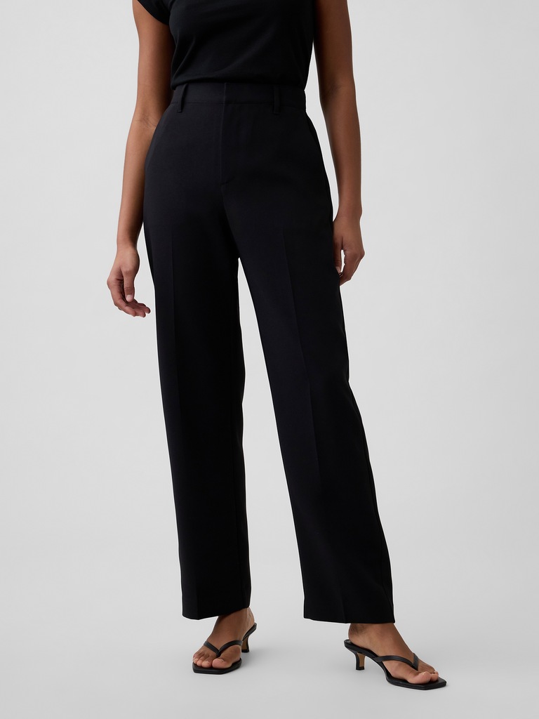 100% Recycled Easy Straight Crop Trousers