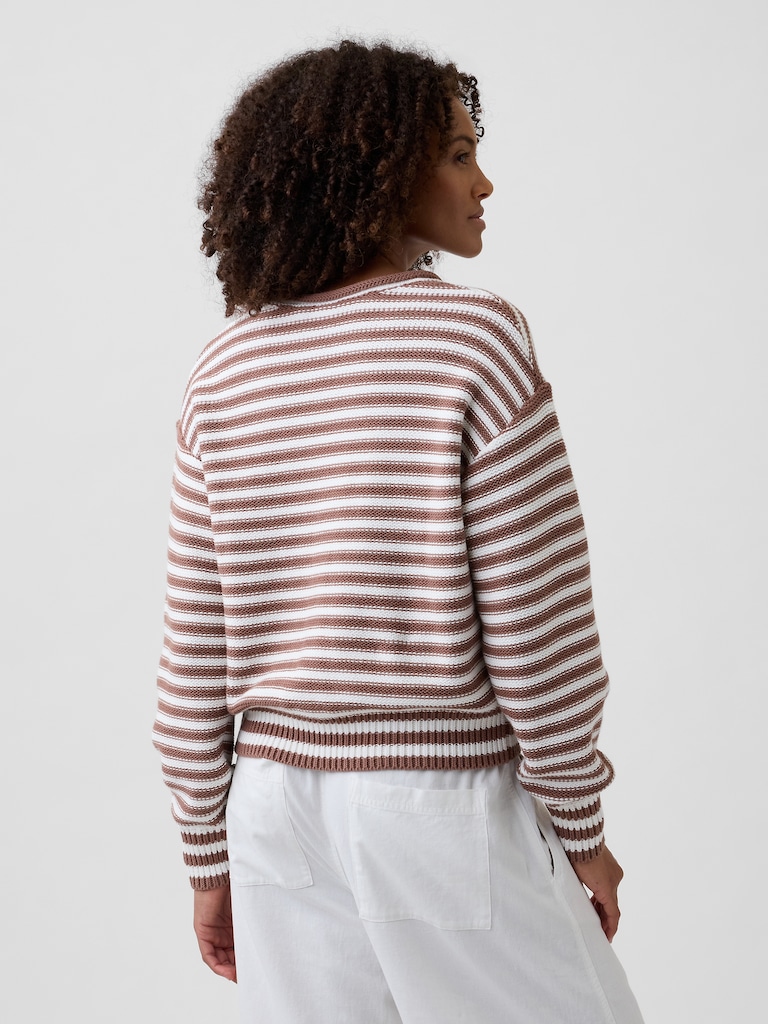 Relaxed Stripe Rollneck Sweater