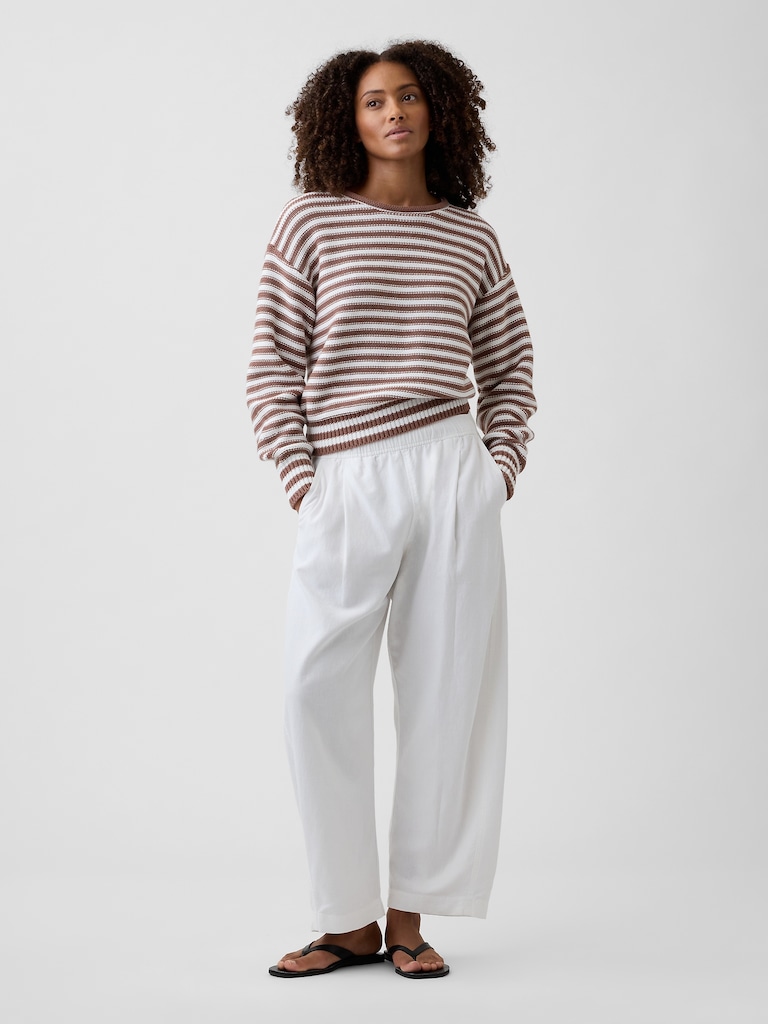 Relaxed Stripe Rollneck Sweater