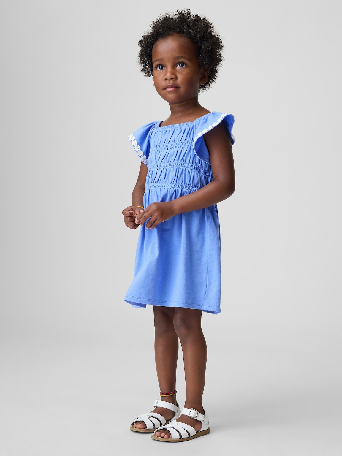 Baby & Toddler Smocked Flutter-Sleeve Dress