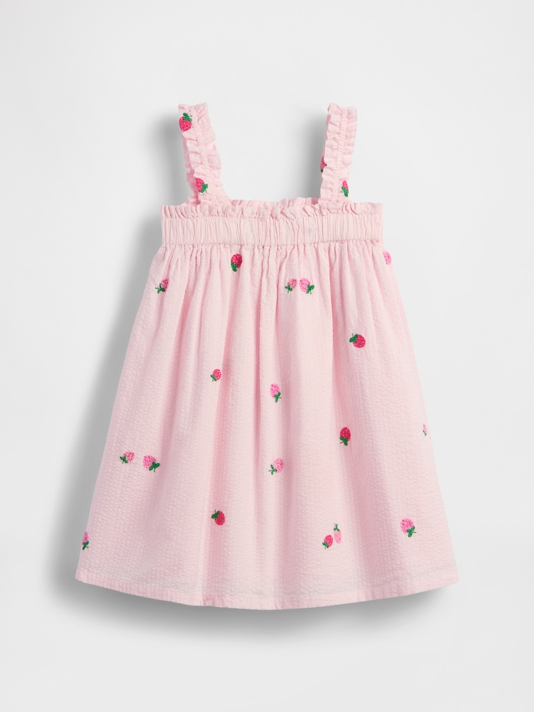 Baby & Toddler Seersucker Embroidered Dress