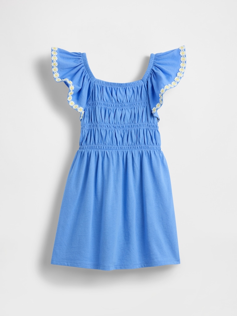 Baby & Toddler Smocked Flutter-Sleeve Dress