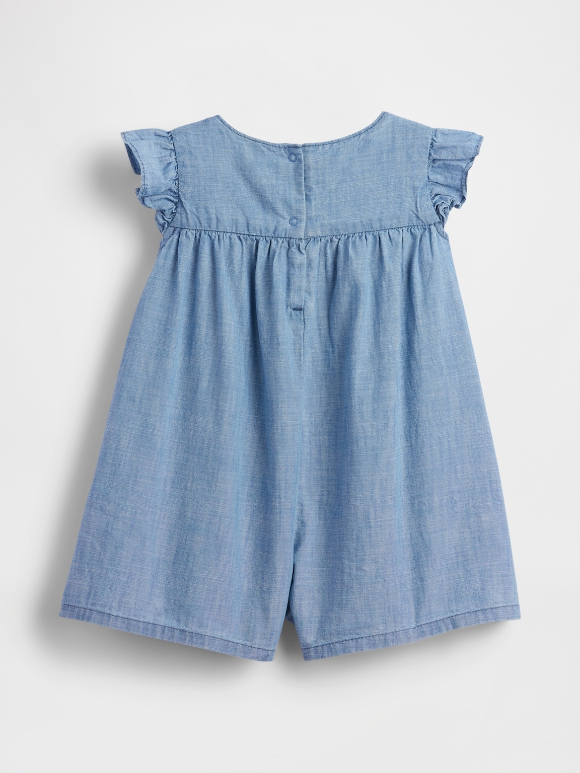 Baby & Toddler Denim Embroidered Yoke Romper