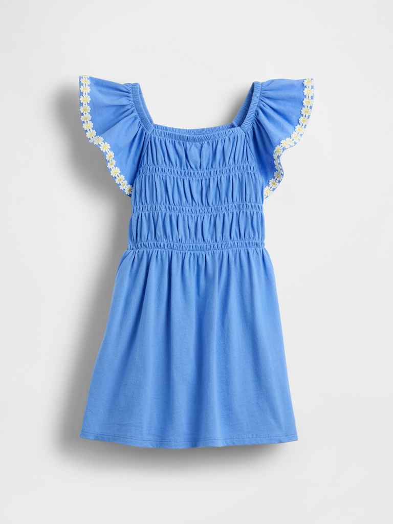 Baby & Toddler Smocked Flutter-Sleeve Dress