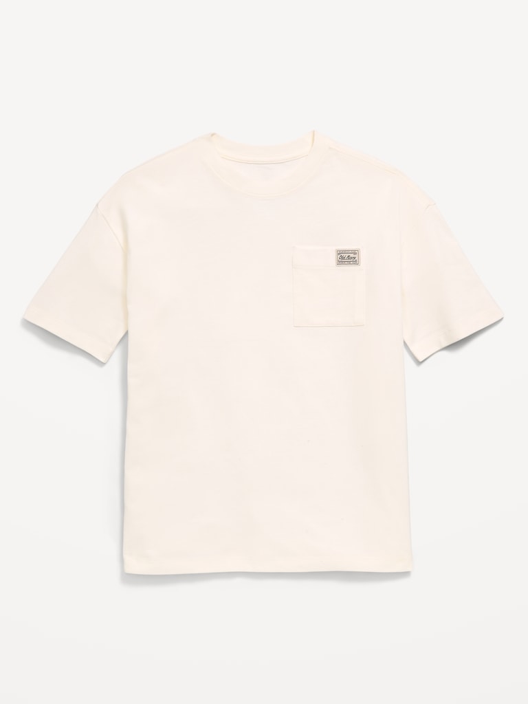 Oversized Logo-Graphic Pocket T-Shirt for Boys