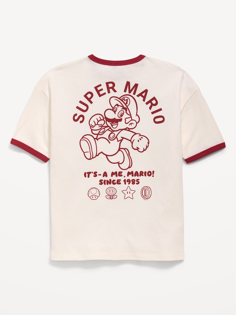 Super Mario™ Oversized Gender-Neutral Graphic T-Shirt for Kids