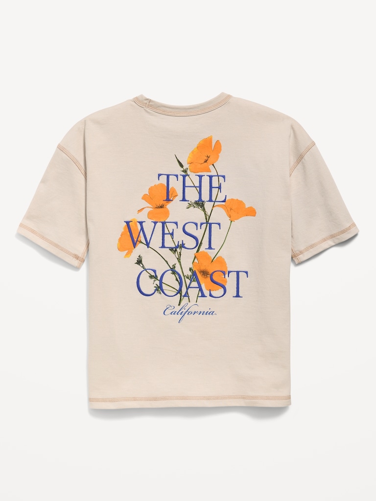 Oversized Short-Sleeve Graphic T-Shirt for Boys