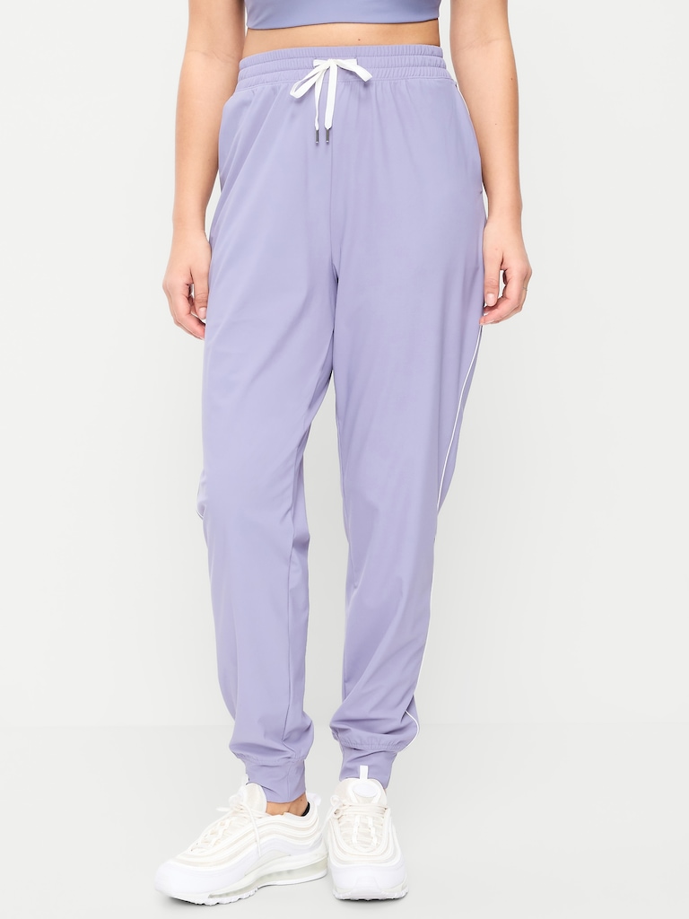 High-Waisted Side-Striped SleekTech Jogger