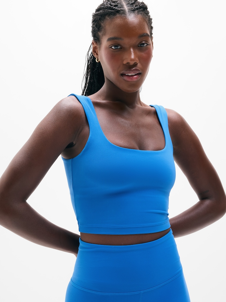 Transcend Square Neck Crop Sports Bra A-C