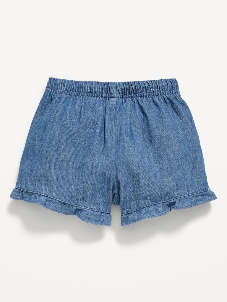 Ruffled Jean Shorts for Toddler Girls