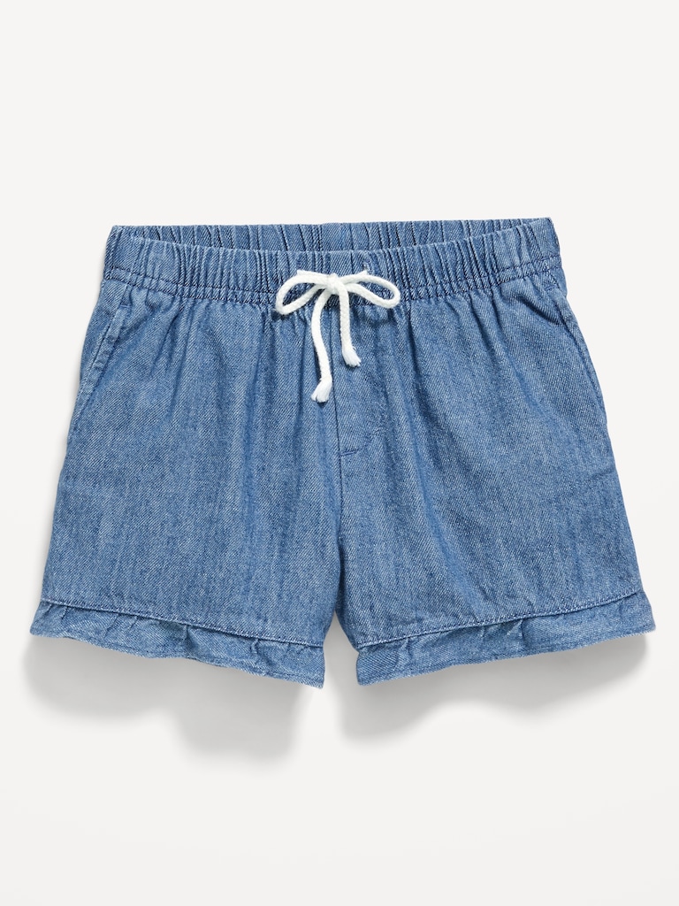 Ruffled Jean Shorts for Toddler Girls