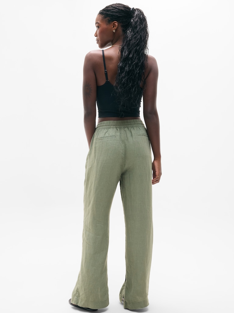 Retreat Linen High Rise Wide Leg Pant