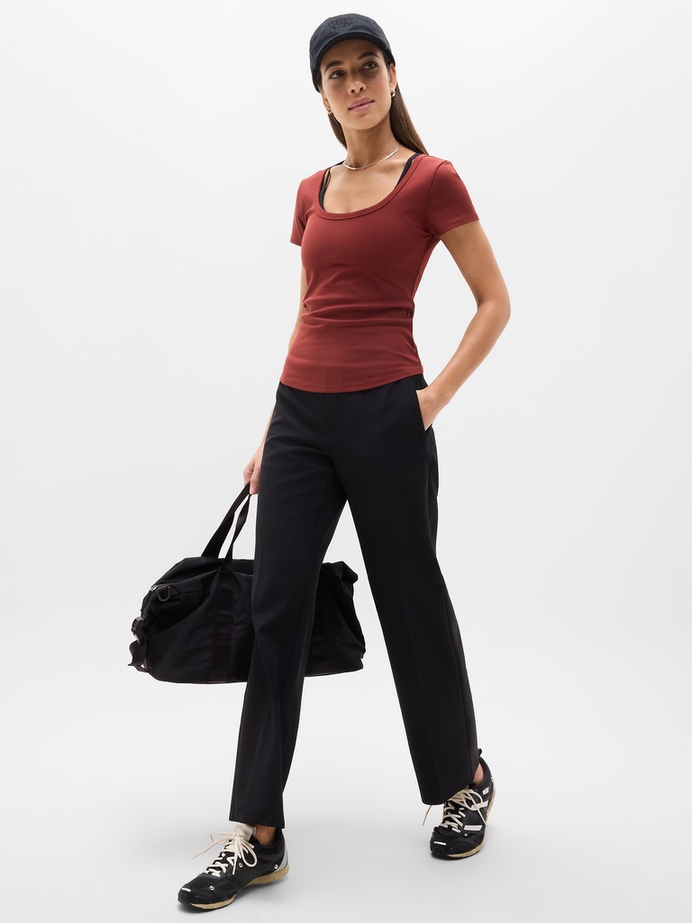 Signature Rib Scoop Tee