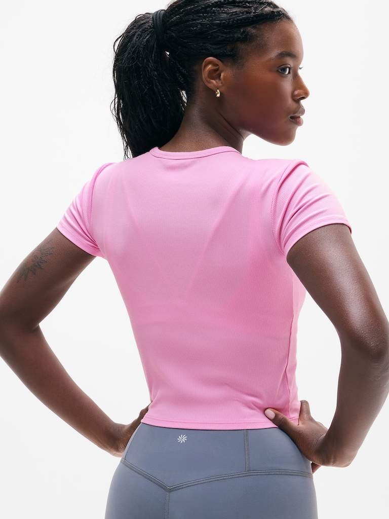 Signature Rib Crop Tee