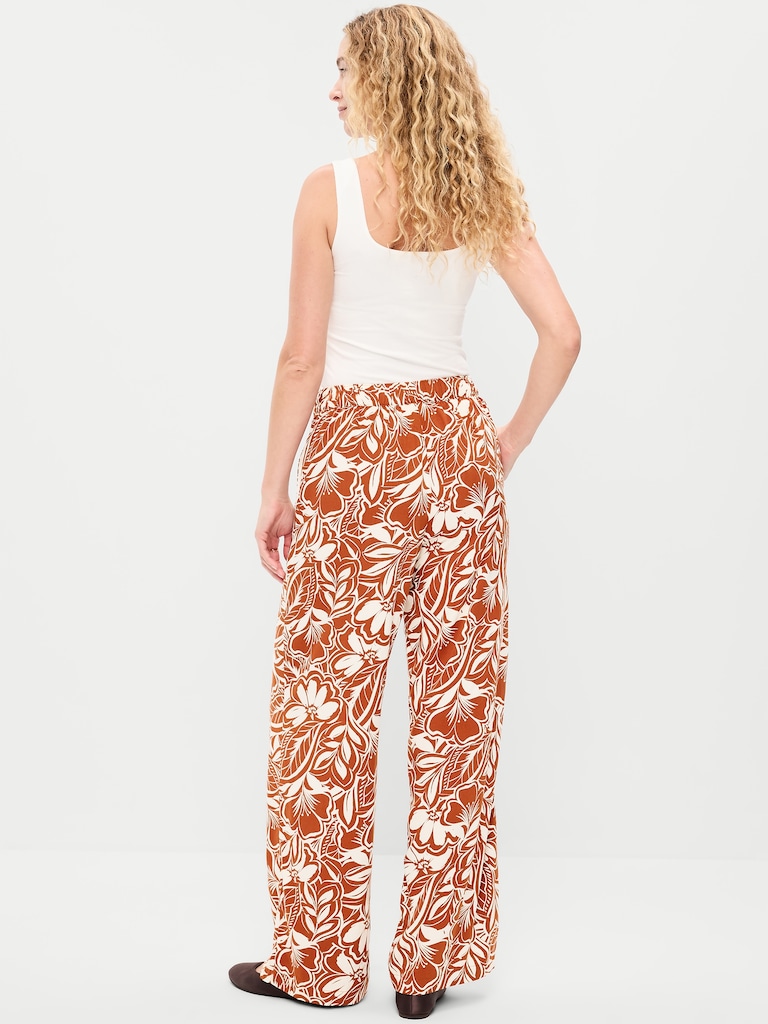 High-Waisted Playa Wide-Leg Pants