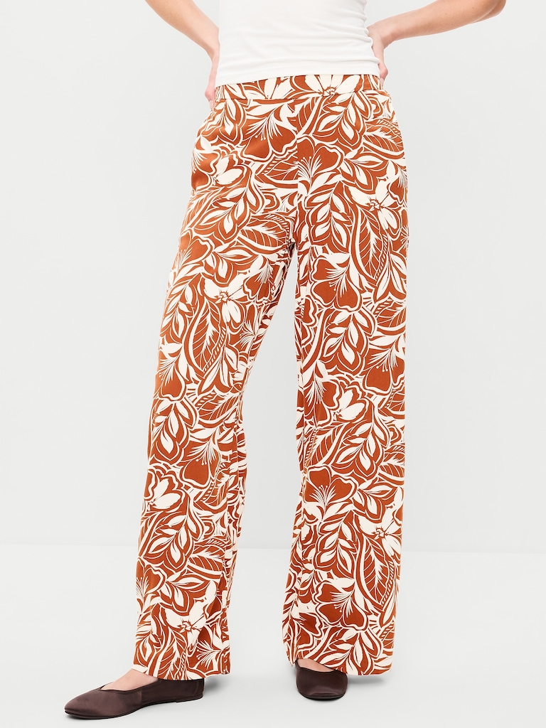 High-Waisted Playa Wide-Leg Pants