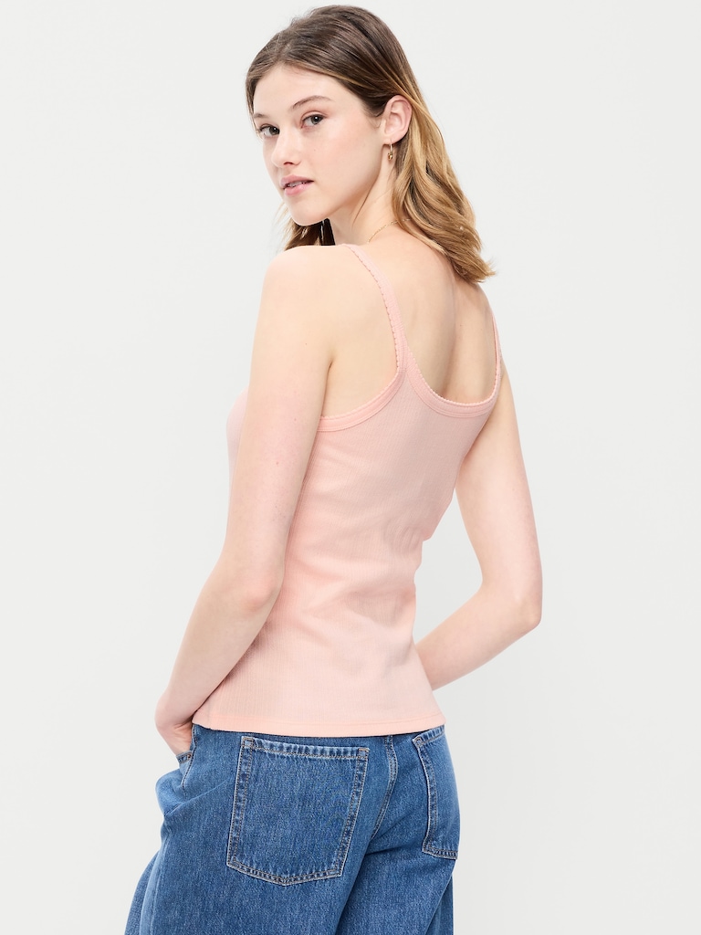 Pointelle Cami Tank Top