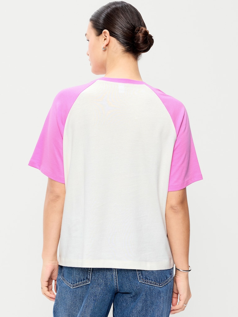 Vintage Crew-Neck Raglan T-Shirt