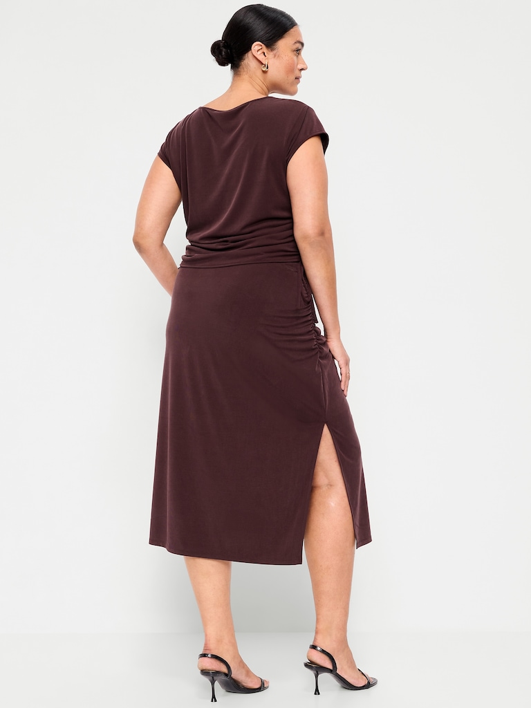 Ruched Midi Skirt